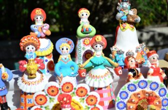 a group of colorful figurines sitting on top of a table